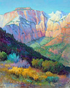 Zion Overlook by Colleen Howe, pastel 30 x 24